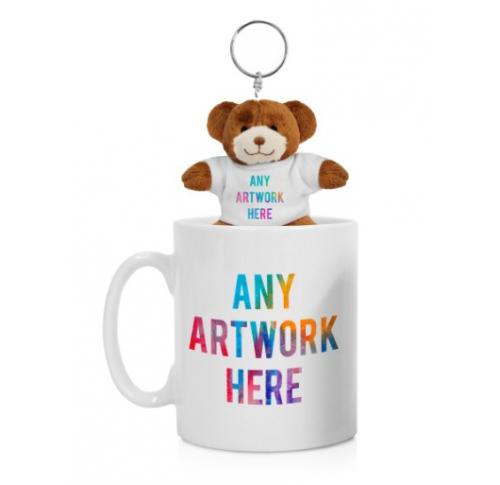 Hug In A Mug - Keyring Bear And Printed Mug George